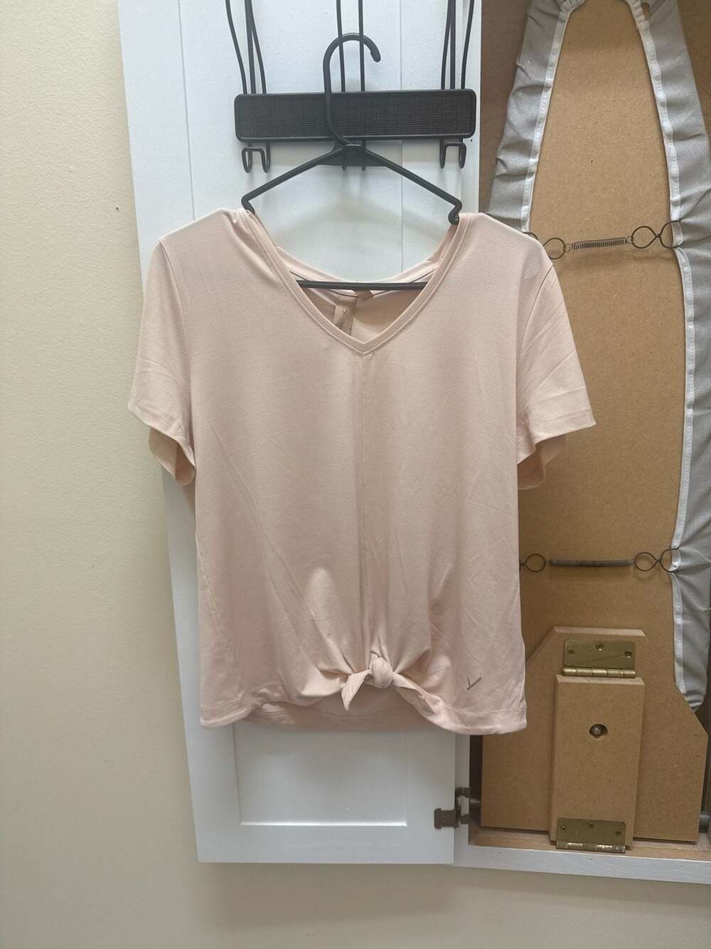 Indyeva Diporto V-Neck Tie Hem Short Sleeve Shirt, Size L